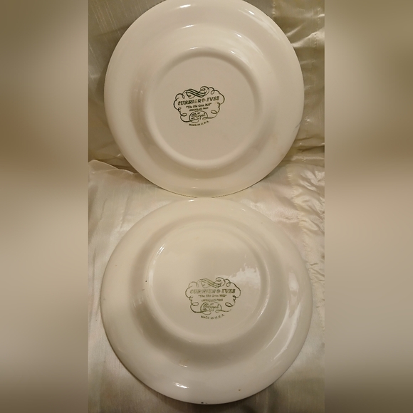 1960’s vintage CURRIER & IVES BLUE 2 Dinner Plate(s) 10" “the old Grist Mill “ - Picture 2 of 3